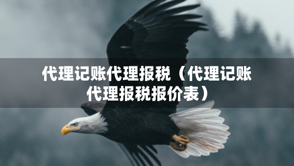 代理记账代理报税（代理记账代理报税报价表）