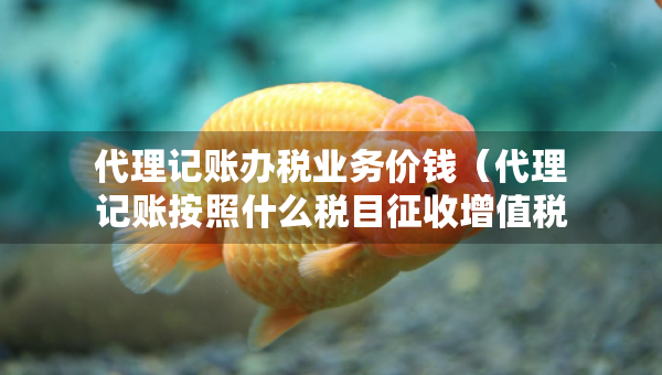 代理记账办税业务价钱（代理记账按照什么税目征收增值税）