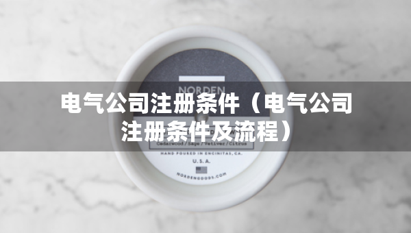 电气公司注册条件（电气公司注册条件及流程）