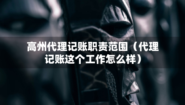 高州代理记账职责范围（代理记账这个工作怎么样）
