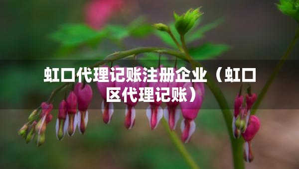 虹口代理记账注册企业（虹口区代理记账）