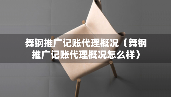 舞钢推广记账代理概况（舞钢推广记账代理概况怎么样）