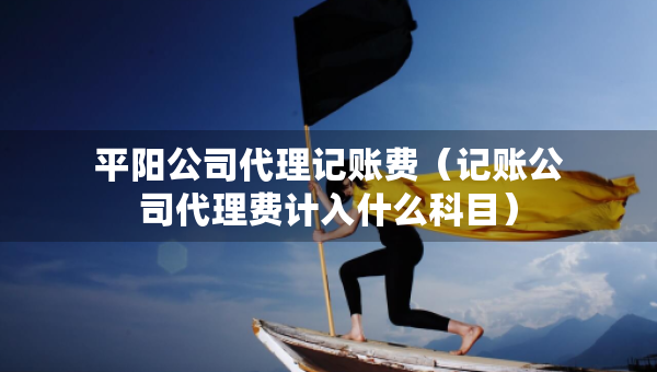 平阳公司代理记账费（记账公司代理费计入什么科目）