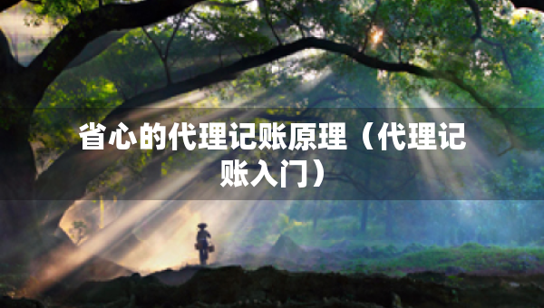 省心的代理记账原理（代理记账入门）
