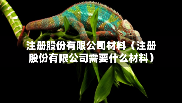 注册股份有限公司材料（注册股份有限公司需要什么材料）
