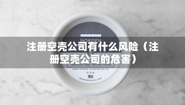 注册空壳公司有什么风险（注册空壳公司的危害）