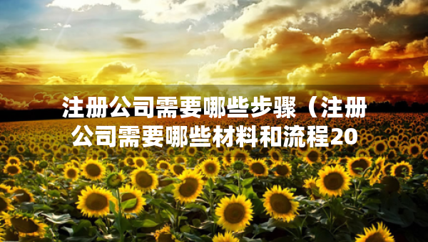注册公司需要哪些步骤（注册公司需要哪些材料和流程2021）