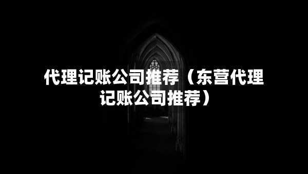 代理记账公司推荐（东营代理记账公司推荐）