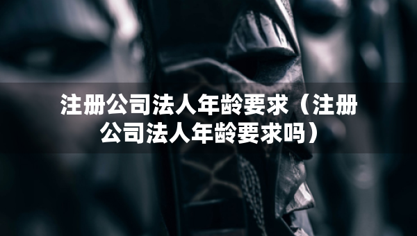 注册公司法人年龄要求（注册公司法人年龄要求吗）