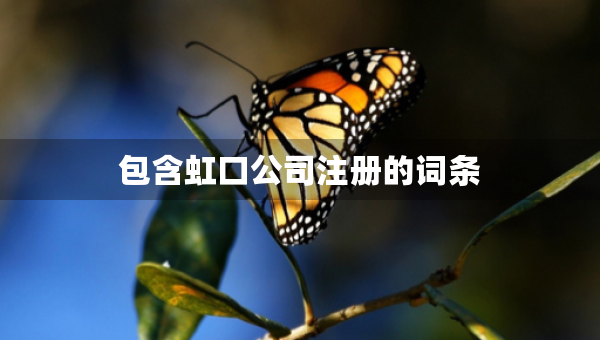 包含虹口公司注册的词条