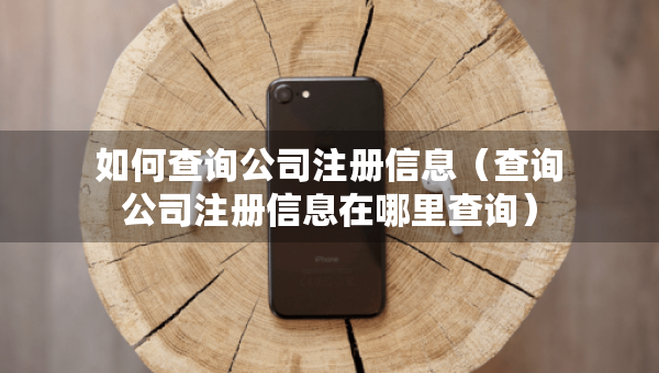 如何查询公司注册信息（查询公司注册信息在哪里查询）