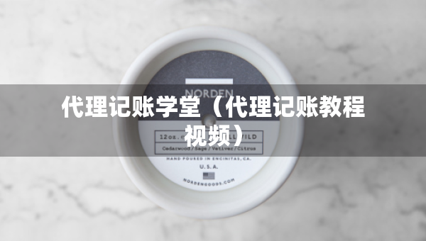 代理记账学堂（代理记账教程视频）