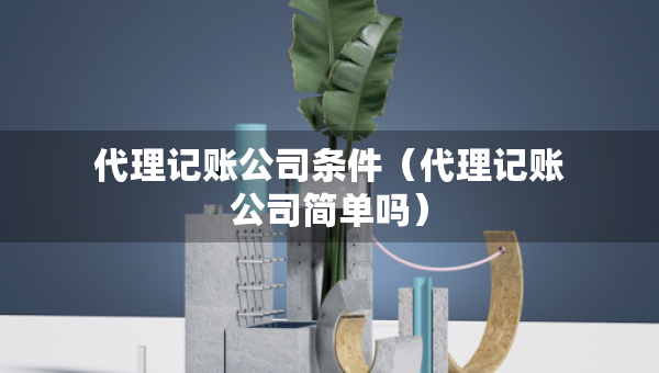 代理记账公司条件（代理记账公司简单吗）