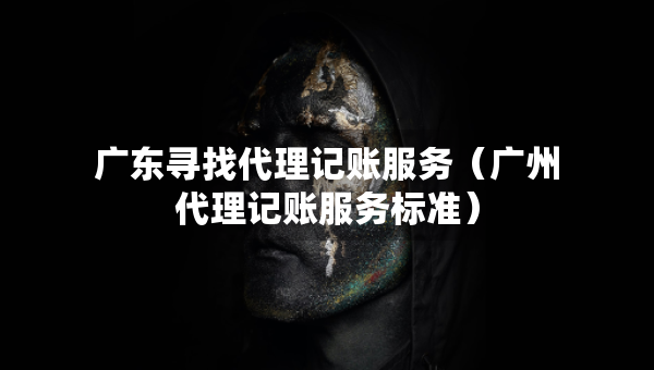 广东寻找代理记账服务（广州代理记账服务标准）