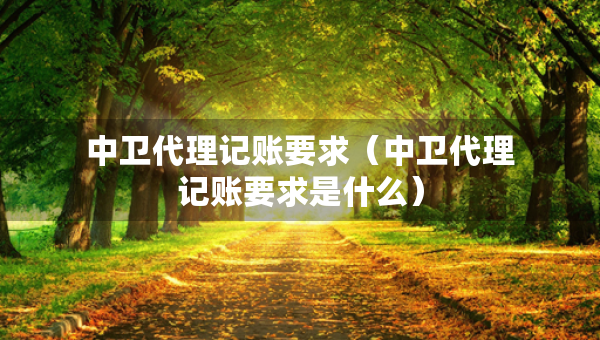 中卫代理记账要求（中卫代理记账要求是什么）