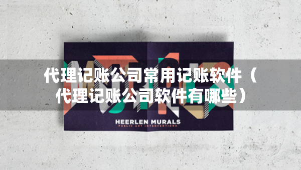 代理记账公司常用记账软件（代理记账公司软件有哪些）