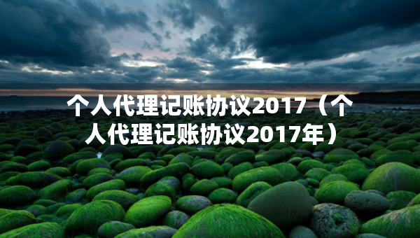 个人代理记账协议2017（个人代理记账协议2017年）