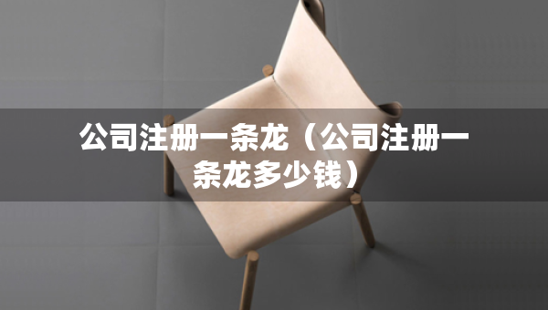 公司注册一条龙（公司注册一条龙多少钱）