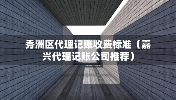 秀洲区代理记账收费标准（嘉兴代理记账公司推荐）