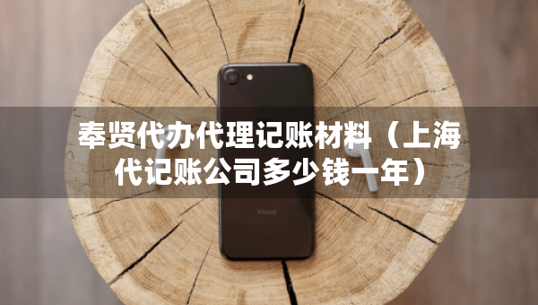 奉贤代办代理记账材料（上海代记账公司多少钱一年）