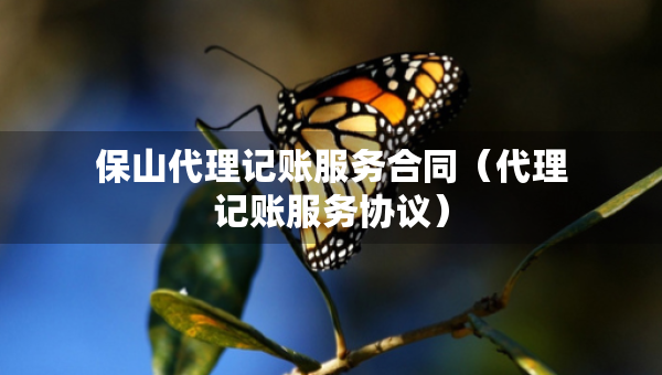 保山代理记账服务合同（代理记账服务协议）