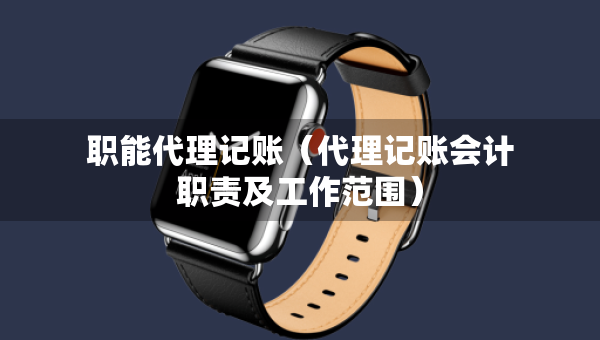职能代理记账（代理记账会计职责及工作范围）