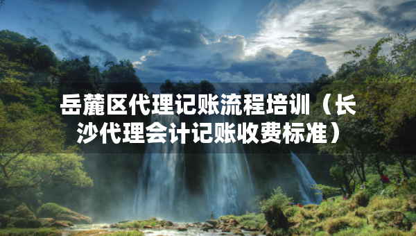 岳麓区代理记账流程培训（长沙代理会计记账收费标准）