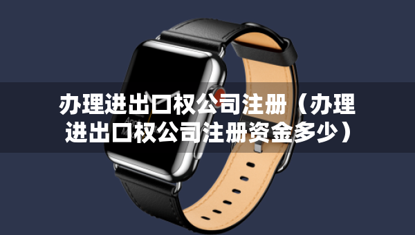 办理进出口权公司注册（办理进出口权公司注册资金多少）