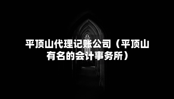 平顶山代理记账公司（平顶山有名的会计事务所）