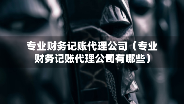 专业财务记账代理公司（专业财务记账代理公司有哪些）