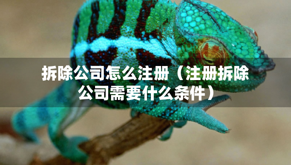 拆除公司怎么注册（注册拆除公司需要什么条件）