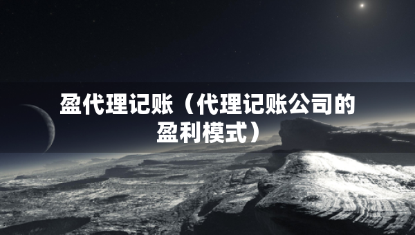 盈代理记账（代理记账公司的盈利模式）