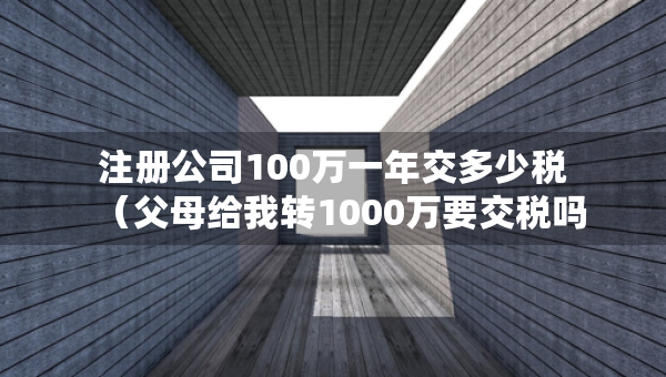 注册公司100万一年交多少税（父母给我转1000万要交税吗）