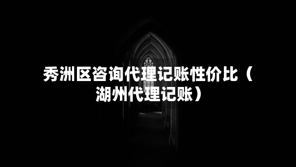 秀洲区咨询代理记账性价比（湖州代理记账）
