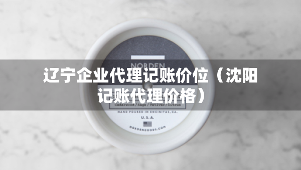 辽宁企业代理记账价位（沈阳记账代理价格）