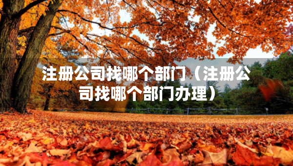 注册公司找哪个部门（注册公司找哪个部门办理）