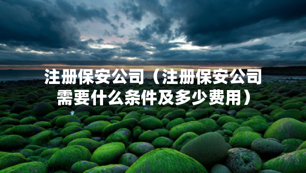 注册保安公司（注册保安公司需要什么条件及多少费用）