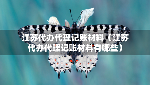 江苏代办代理记账材料（江苏代办代理记账材料有哪些）