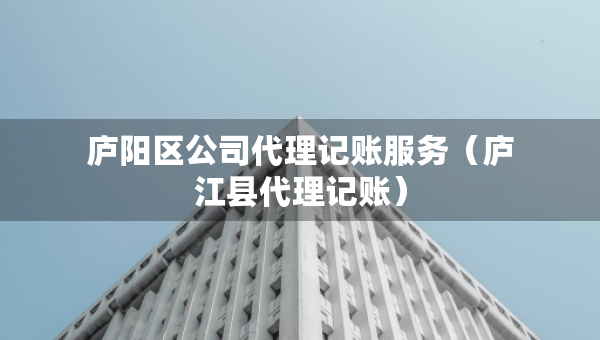 庐阳区公司代理记账服务（庐江县代理记账）