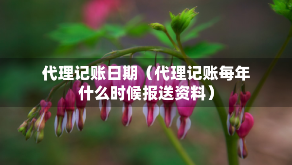 代理记账日期（代理记账每年什么时候报送资料）