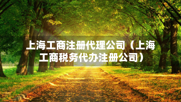 上海工商注册代理公司（上海工商税务代办注册公司）