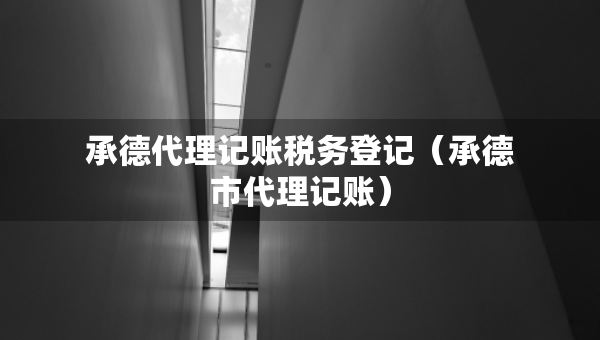 承德代理记账税务登记（承德市代理记账）