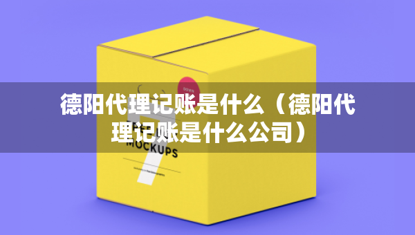 德阳代理记账是什么（德阳代理记账是什么公司）