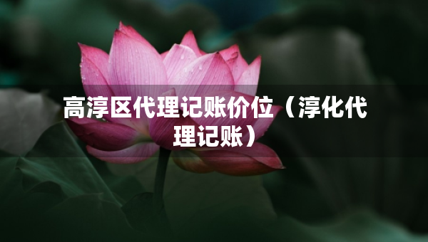 高淳区代理记账价位（淳化代理记账）