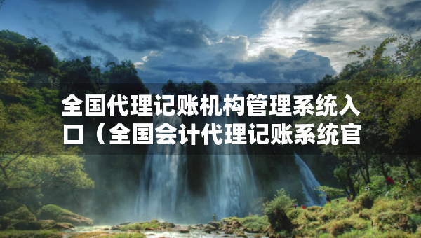 全国代理记账机构管理系统入口（全国会计代理记账系统官网）