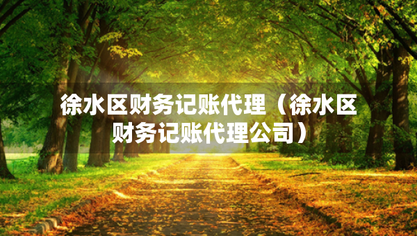 徐水区财务记账代理（徐水区财务记账代理公司）