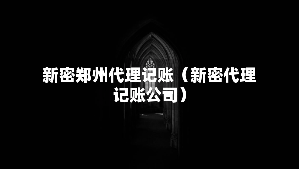 新密郑州代理记账（新密代理记账公司）