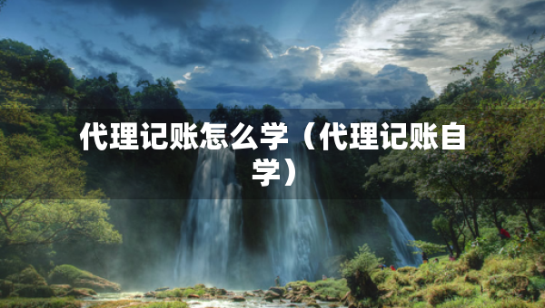 代理记账怎么学（代理记账自学）