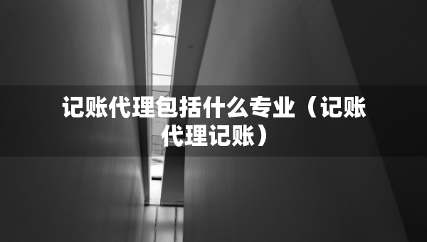 记账代理包括什么专业（记账代理记账）