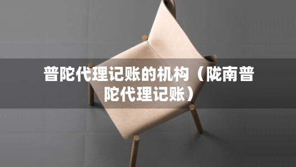 普陀代理记账的机构（陇南普陀代理记账）
